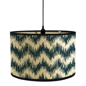 Abat Jour Bambou Motif Zigzag