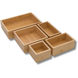 Boite rangement Bambou - 5 pièces