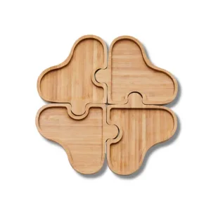 Plateau Bambou Puzzle en Cœur
