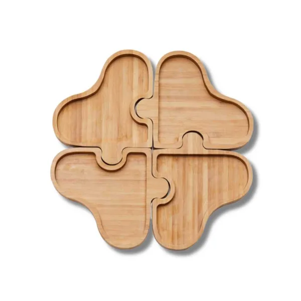 Plateau Bambou Puzzle en Cœur