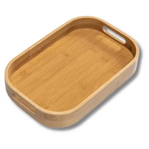 Plateau Bambou rectangle aux bords arrondis