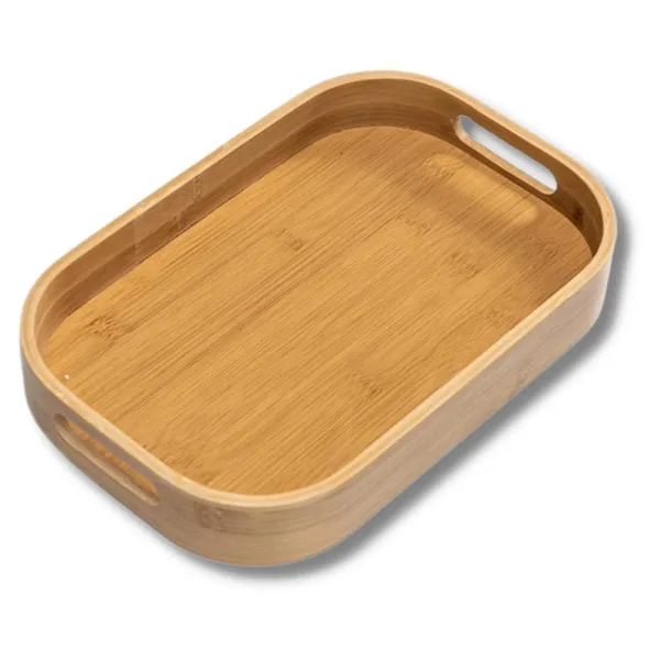 Plateau Bambou rectangle aux bords arrondis