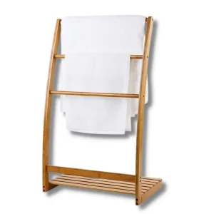 Porte Serviette Bambou Sur Pieds