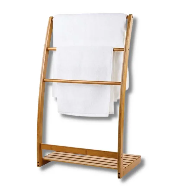 Porte Serviette Bambou Sur Pieds
