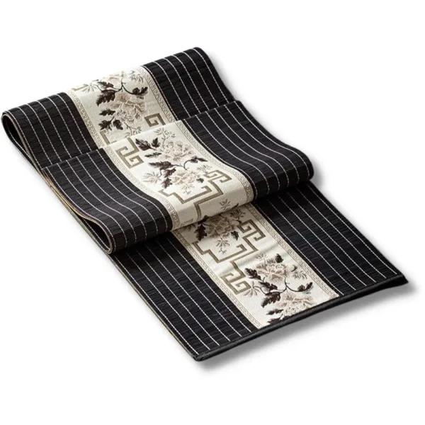 Set de table Bambou noir motif beige