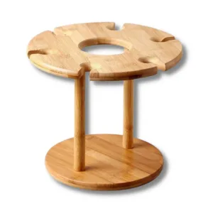 Support Bambou pour 6 verres de vin