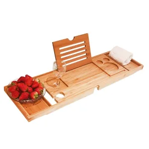 Plateau de bain extensible en bambou