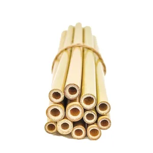6 Pailles En Bambou Petit Modèle
