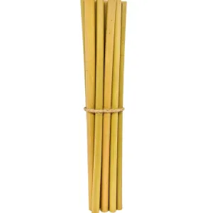 6 Pailles En Bambou Grand Modèle