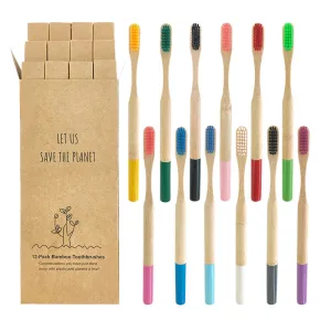 Kit 12 Brosses À Dents Adulte I Bambou